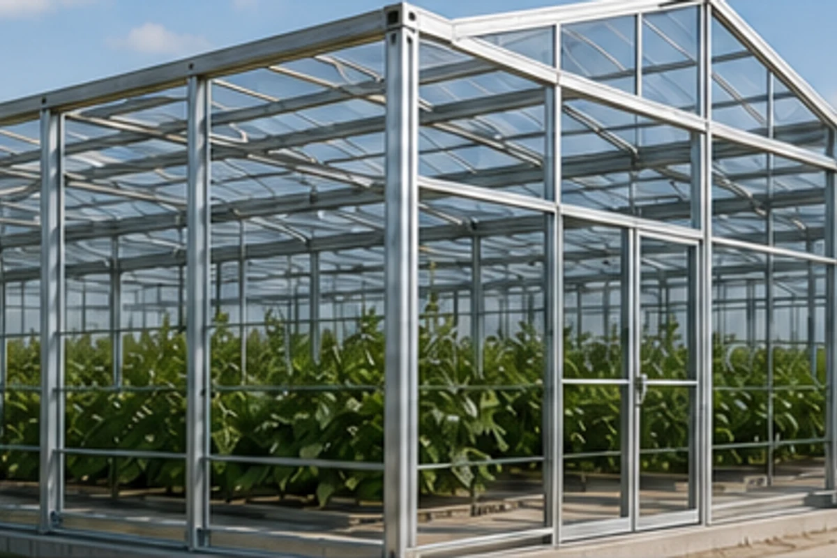 Pre-Galvanized square tube used in downstream greenhouse frame fabrication